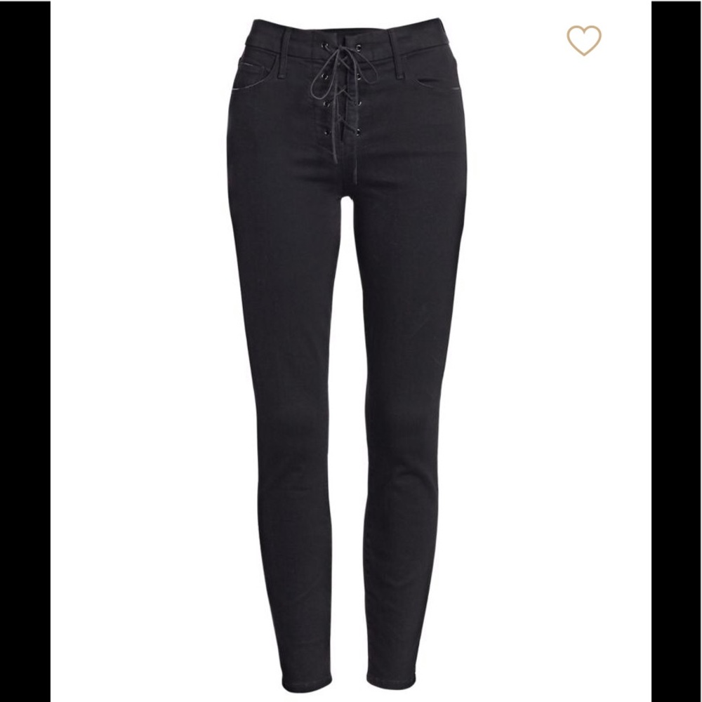 MOTHER // Looker Ankle Lace-Up Jeans